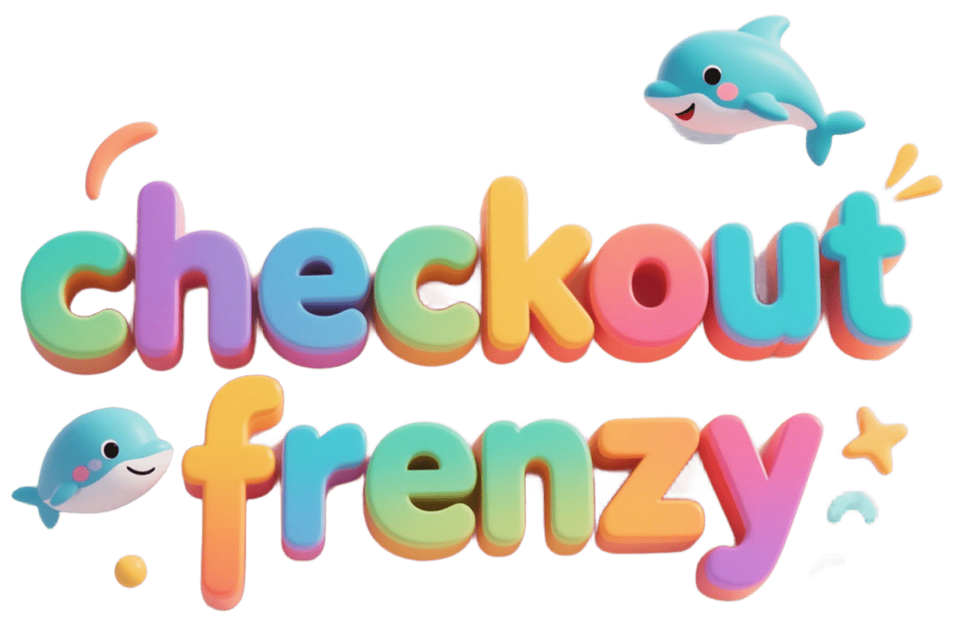 Checkout Frenzy Game Logo - Best Shopping Time Management Game Online